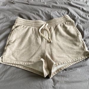 Girlfriend Collective Sweat Shorts Size Large Heather Brown